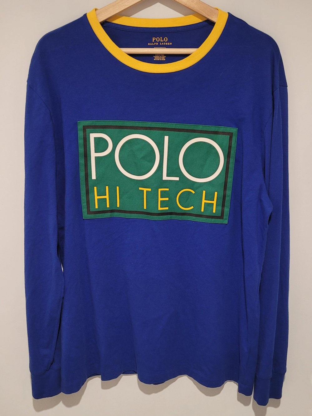 Polo by Ralph Lauren Men's Blue 'Polo Hi Tech' Long Sleeve Tee